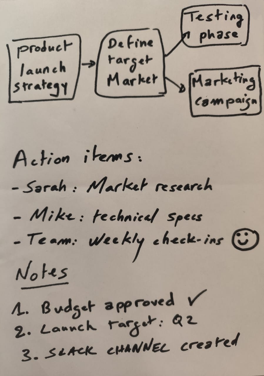 Original handwritten flowchart